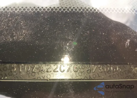 2006 Toyota Sienna Xle z USA, uszkodzony, nr VIN 5TDZA22C76S473066